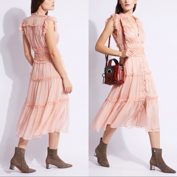 Ulla Johnson Rosalind Tiered Ruffle Midi Dress - Picture 7 of 10